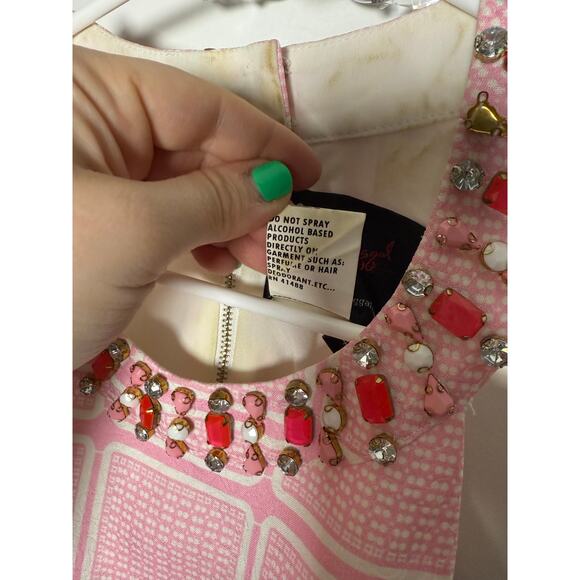 Mac Duggal Pink A-line Short Jewel Cut Out Barbie Homecoming Dress Size 4 - Picture 7 of 12